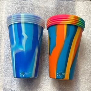 Silipint Cups Silicone Cups with Original Lids Sippy Cups
